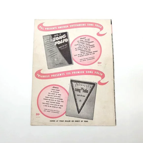 Vintage Sheet Music 1945 I Can't Begin To Tell You Dolly Sisters Piano Vocal - Picture 4 of 4